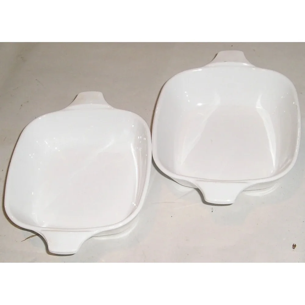 Vintage Corning Ware Blue Cornflower P-41-B Petite Pan‎ Set of 2 White Pyroceram